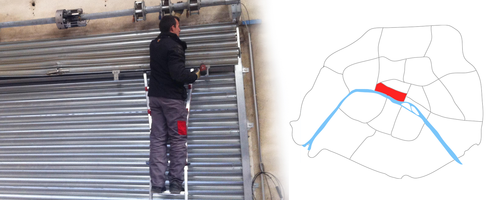 Dépannage rideau métallique Paris 1 (75001)